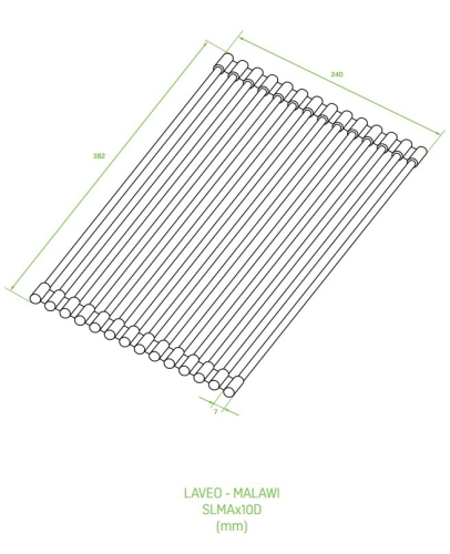 LAVEO MALAWI rozsdamentes mosogató rollmattal, maradékgyűjtővel és adagolóval, inox SLMA_010D