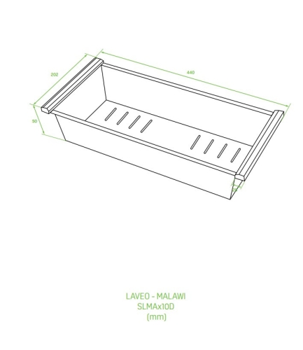 LAVEO MALAWI rozsdamentes mosogató rollmattal, maradékgyűjtővel és adagolóval, inox SLMA_010D