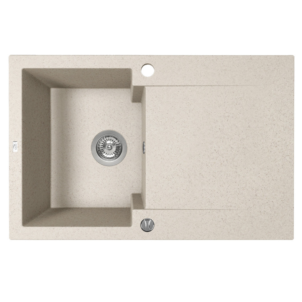 Laveo PICO 45S egymedence csepptálcás gránit mosogató bézs SRH_411Y
