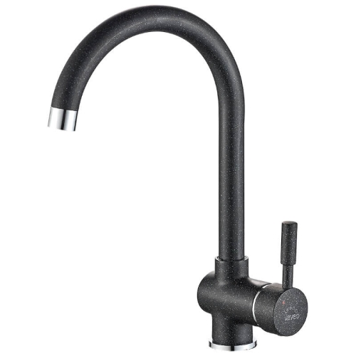 Laveo LETE álló mosogató csaptelep, szemcsés fekete BQX_768D