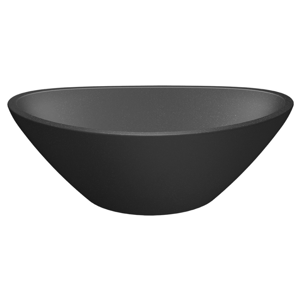 LAVEO VELA pultra szerelhető gránit mosdó 34x20 cm, fekete VGV1710T