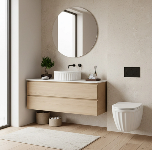 Rea Duo pultra ültethető mosdó 38 cm, fehér REA-U3602
