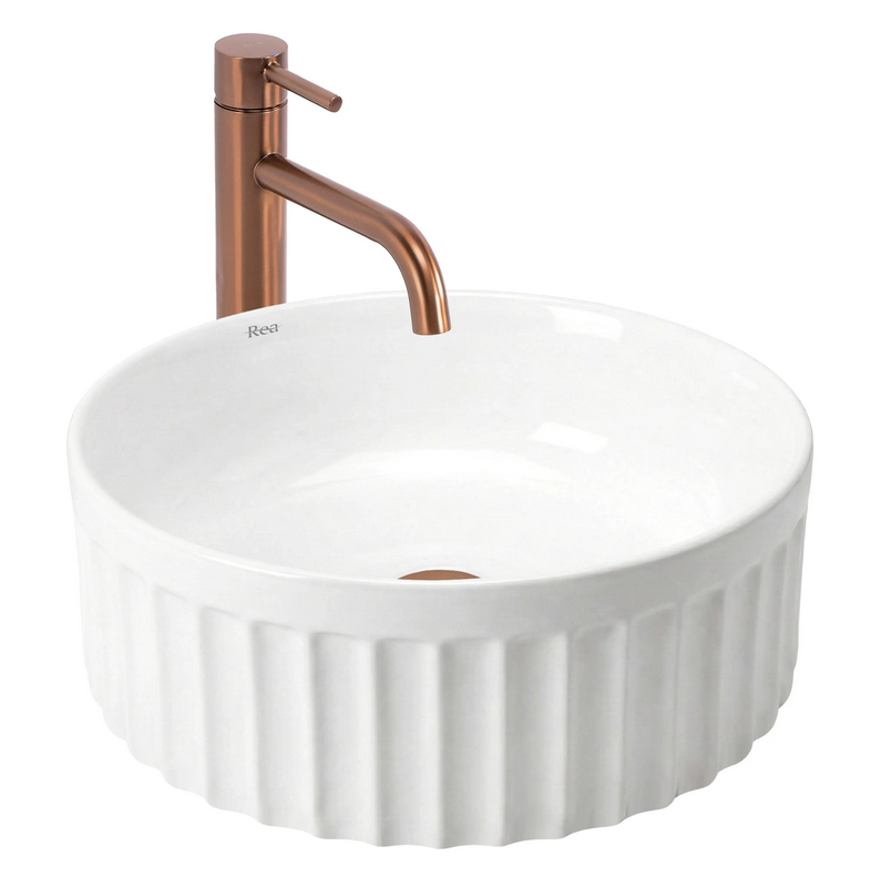 Rea Duo pultra ültethető mosdó 38 cm, fehér REA-U3602