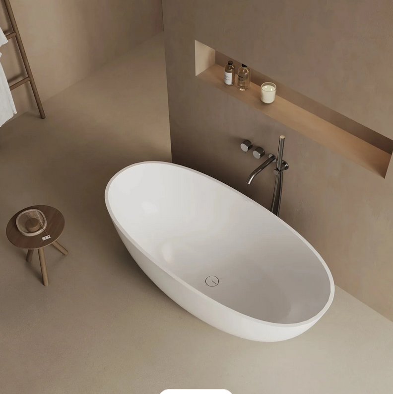 Marmy ESCADA 160x72 cm öntött műmárvány kád, fényes fehér 6 301 76 16 10 18