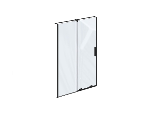 Ravak Roll 140 cm zuhanyajtó Transparent üveggel, fekete X08VM0300Z1