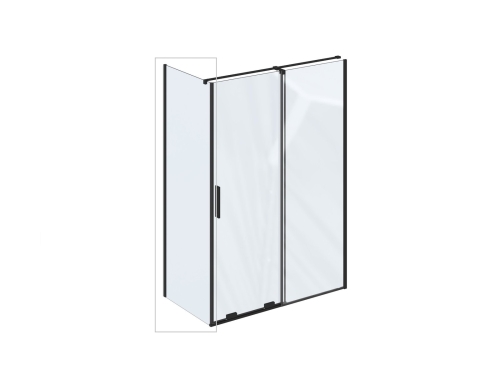 Ravak Roll 80 cm fix oldalfal Transzparent üveggel, fekete X90V40300Z1