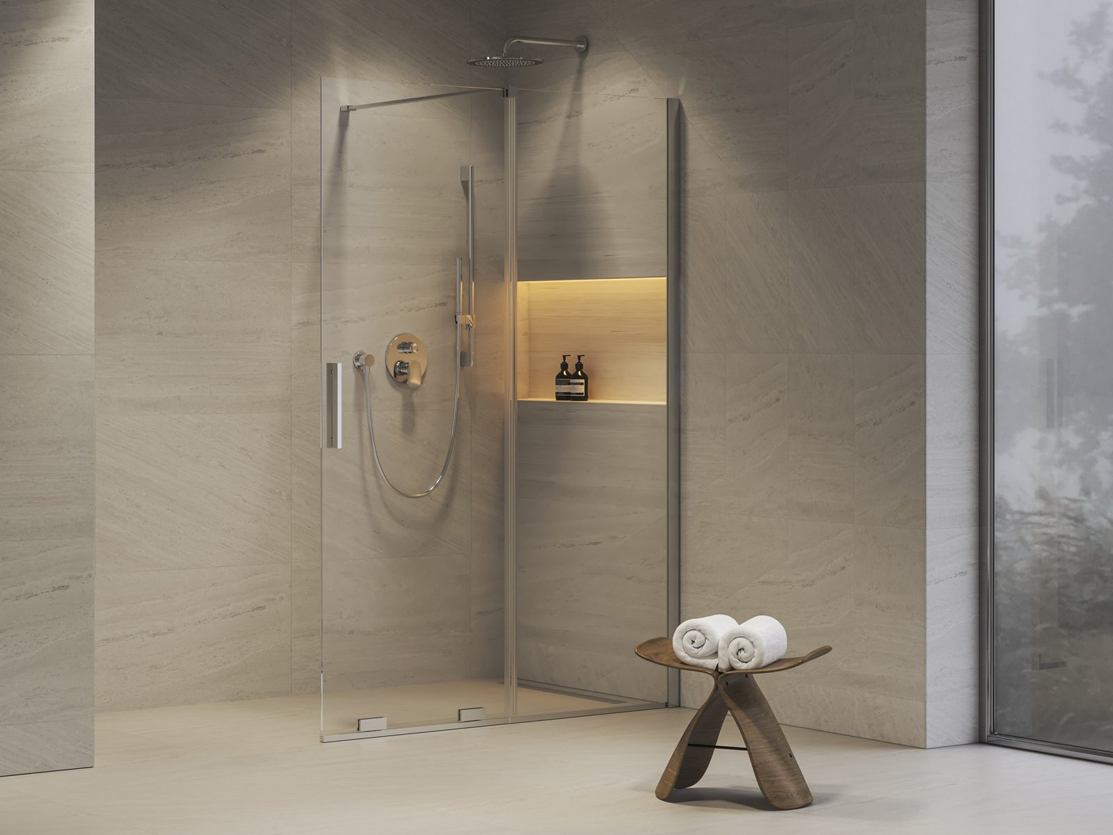 Ravak Roll 110 cm Walk-In zuhanyfal Transparent üveggel, krómhatású X9WVD0C00Z1
