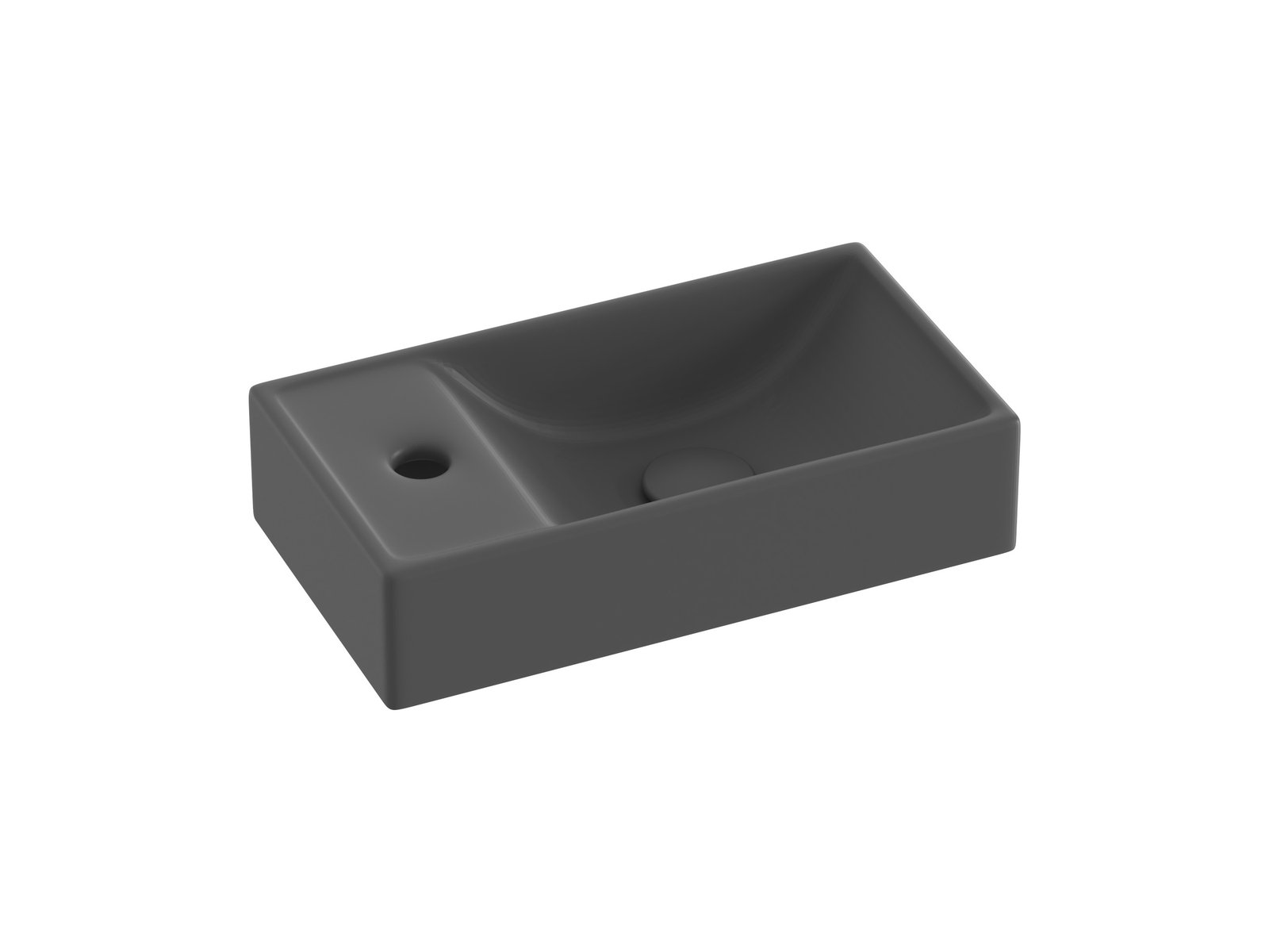 Ravak Veda Wall 40 cm balos kézmosó, antracit XJXL3240000