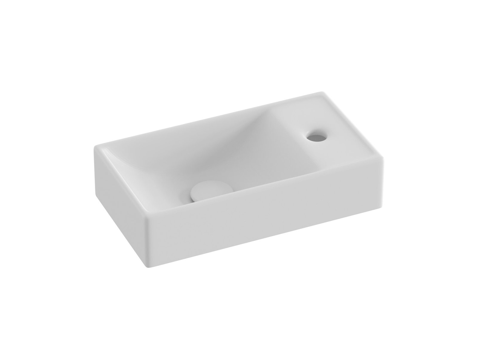 Ravak Veda Wall 40 cm jobbos kézmosó, matt fehér XJXPE240000