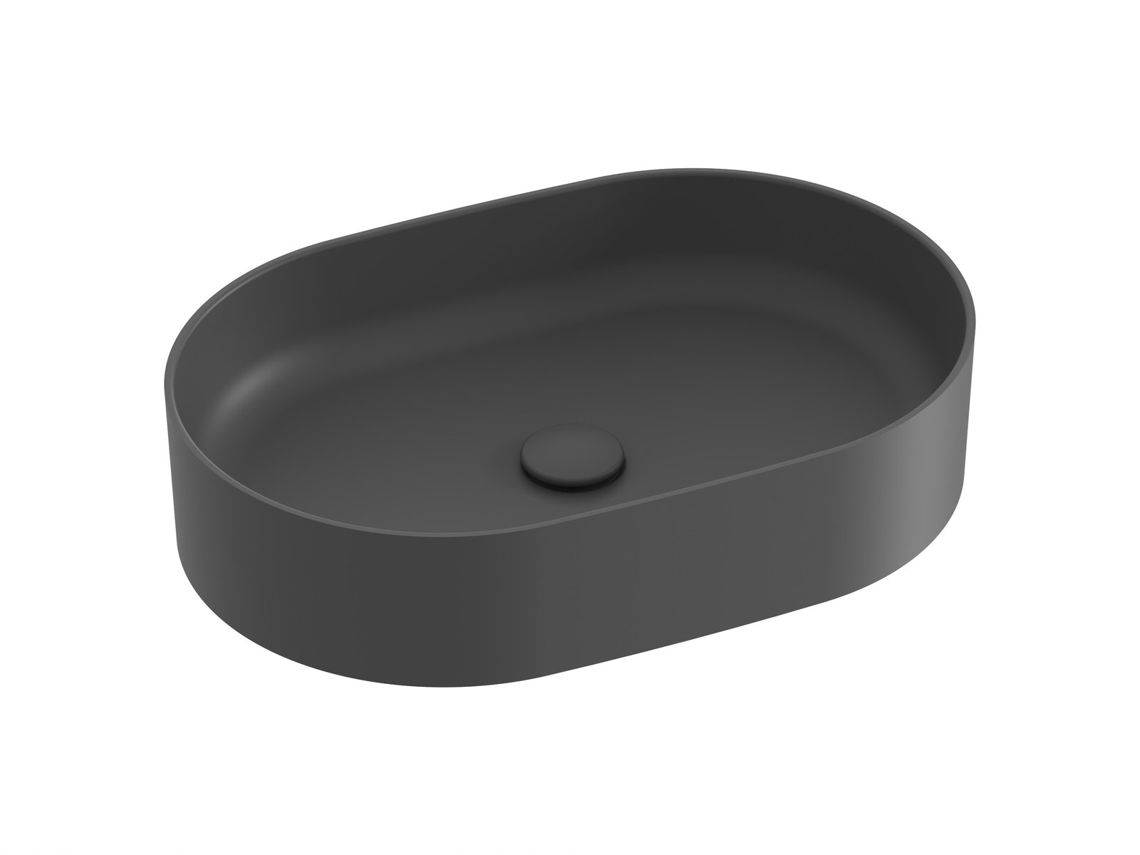 Ravak Ceramic O Slim 55x37 cm pultra ültethető mosdó, antracit XJX03155000