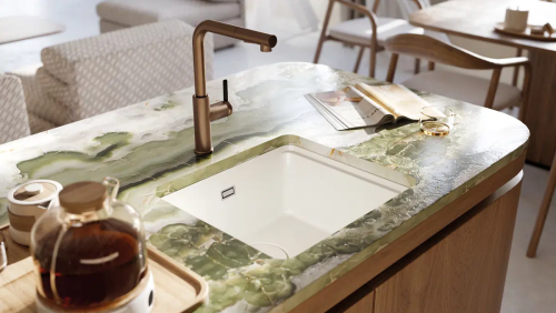 Deante Momi egymedencés gránit mosogató, alabástrom ZKM_A10A