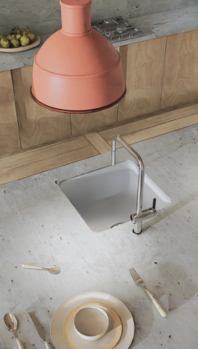 Deante Momi egymedencés gránit mosogató, alabástrom ZKM_A10A