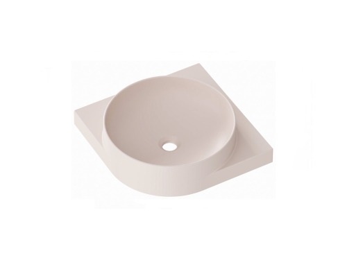 Ravak Yard C 45 cm kerámia sarok mosdó, Alabaster Pink XJX0G245000