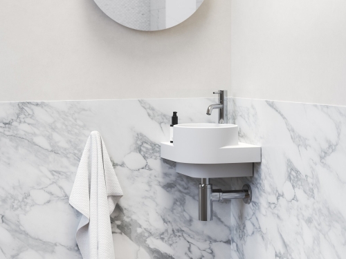 Ravak Yard C 28 cm kerámia sarok mosdó, matt fehér XJX0E228001