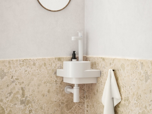 Ravak Yard C 28 cm kerámia sarok mosdó, matt fehér XJX0E228001