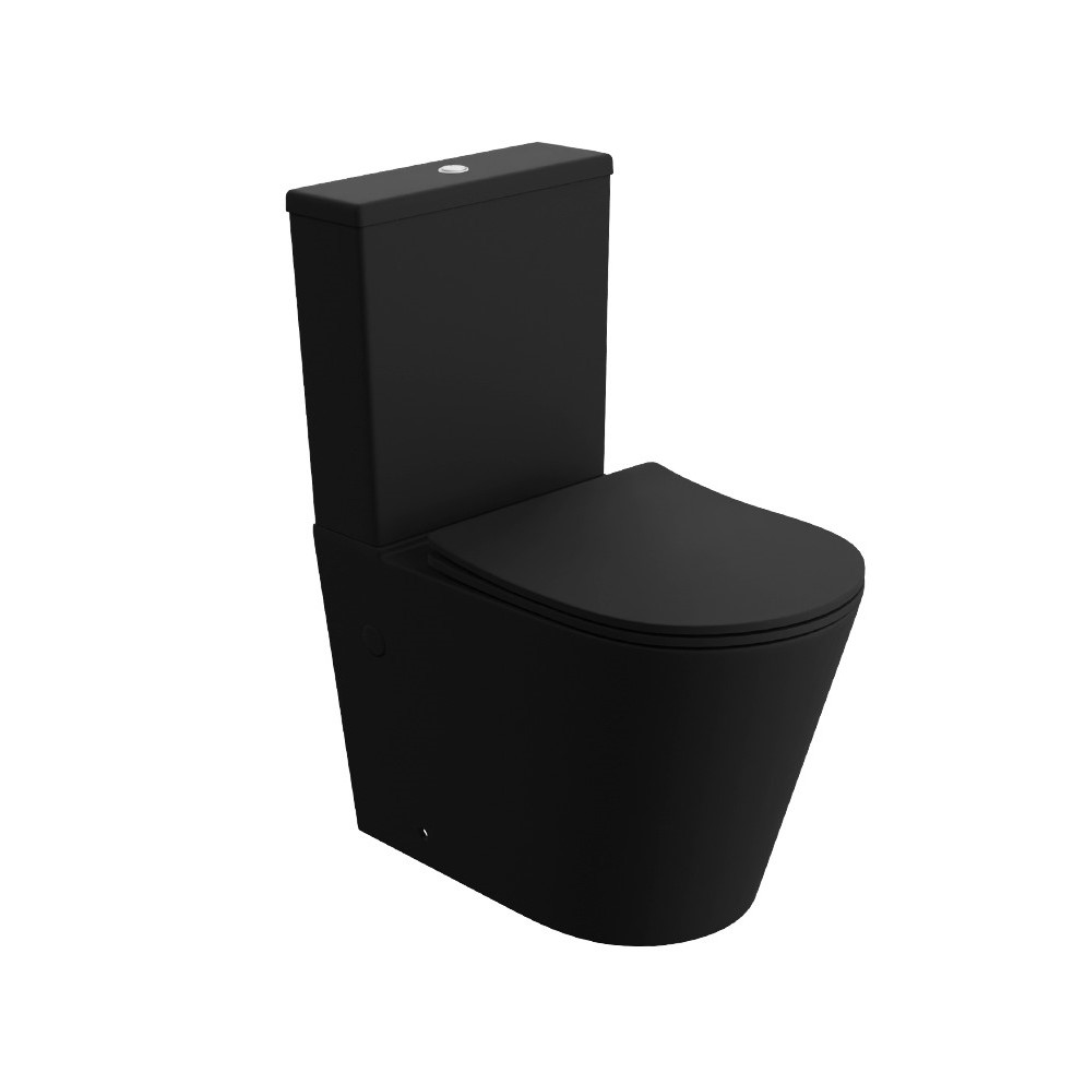 Lavita NEPTUN BLACK monoblokkos wc Soft Close ülőkével, matt fekete 5900378334248