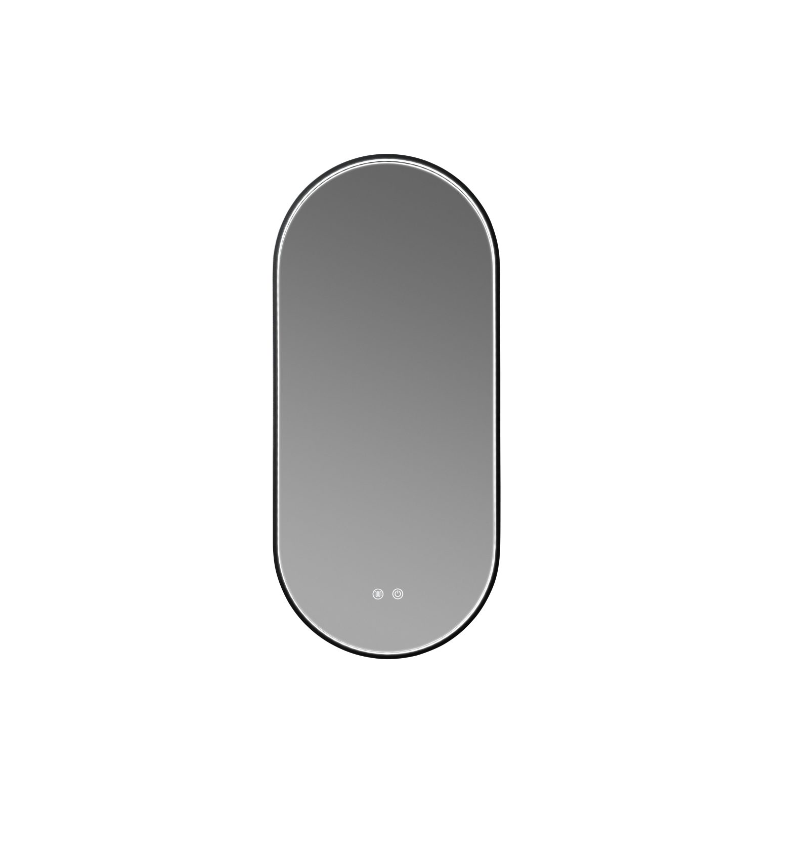 Inspiro Design Gemma Smart Black 40x90 cm fürdőszobai tükör LED keretvilágítással TGEB-40x90