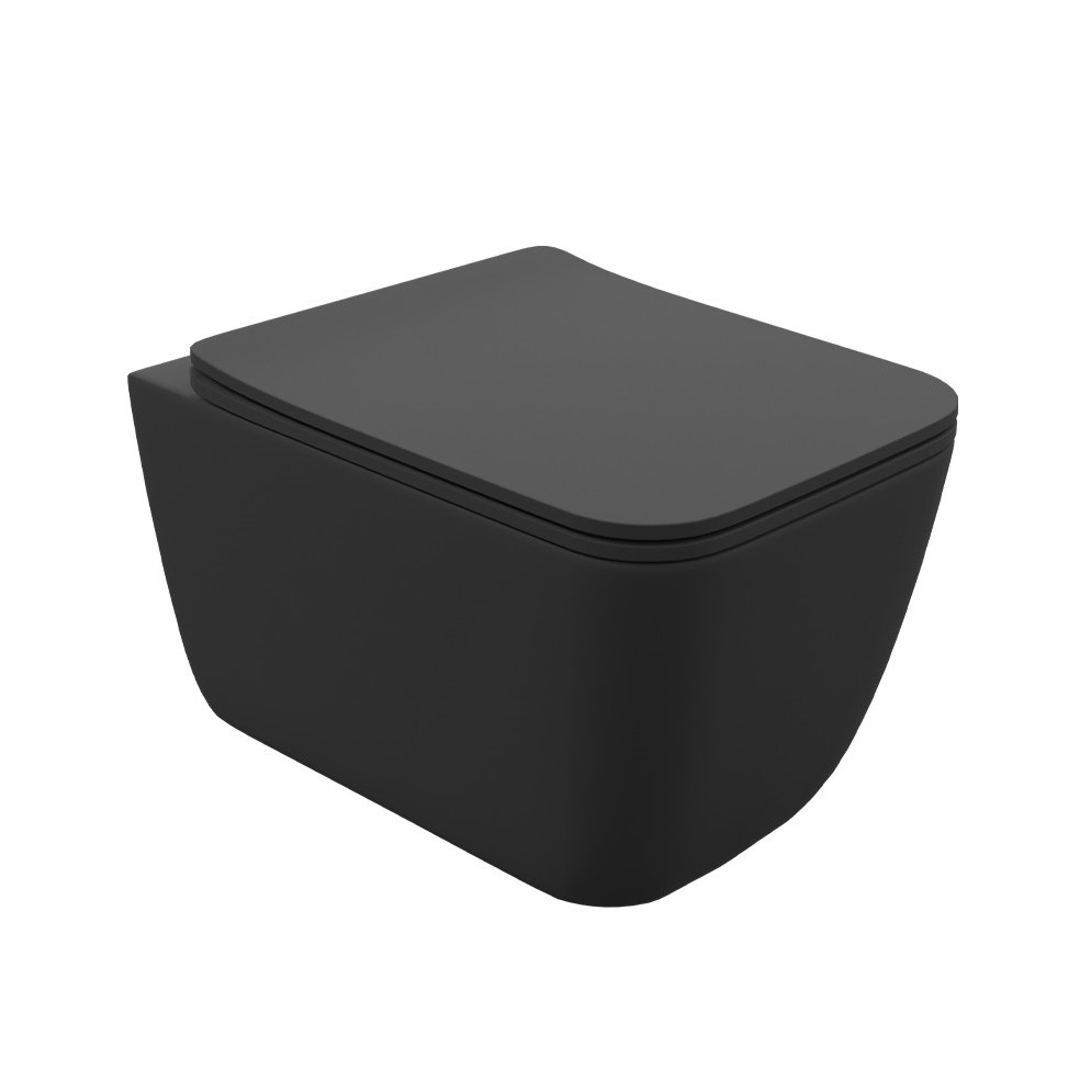Lavita ONIL BLACK 3.0 fali wc Soft Close ülőkével, matt fekete 5900378358473