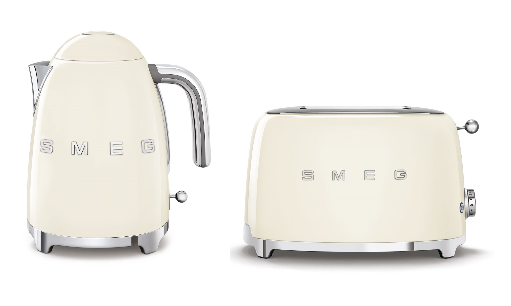 SMEG retro vízforraló és kenyérpirító szett, bézs TSF01CREU/KLF03CREU