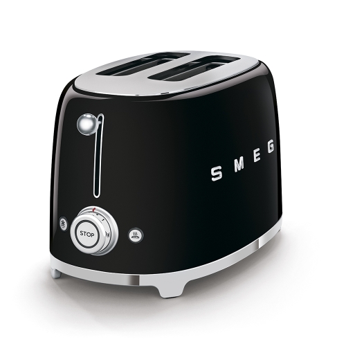 SMEG retro vízforraló és kenyérpirító szett, fekete TSF01BLEU/KLF03BLEU