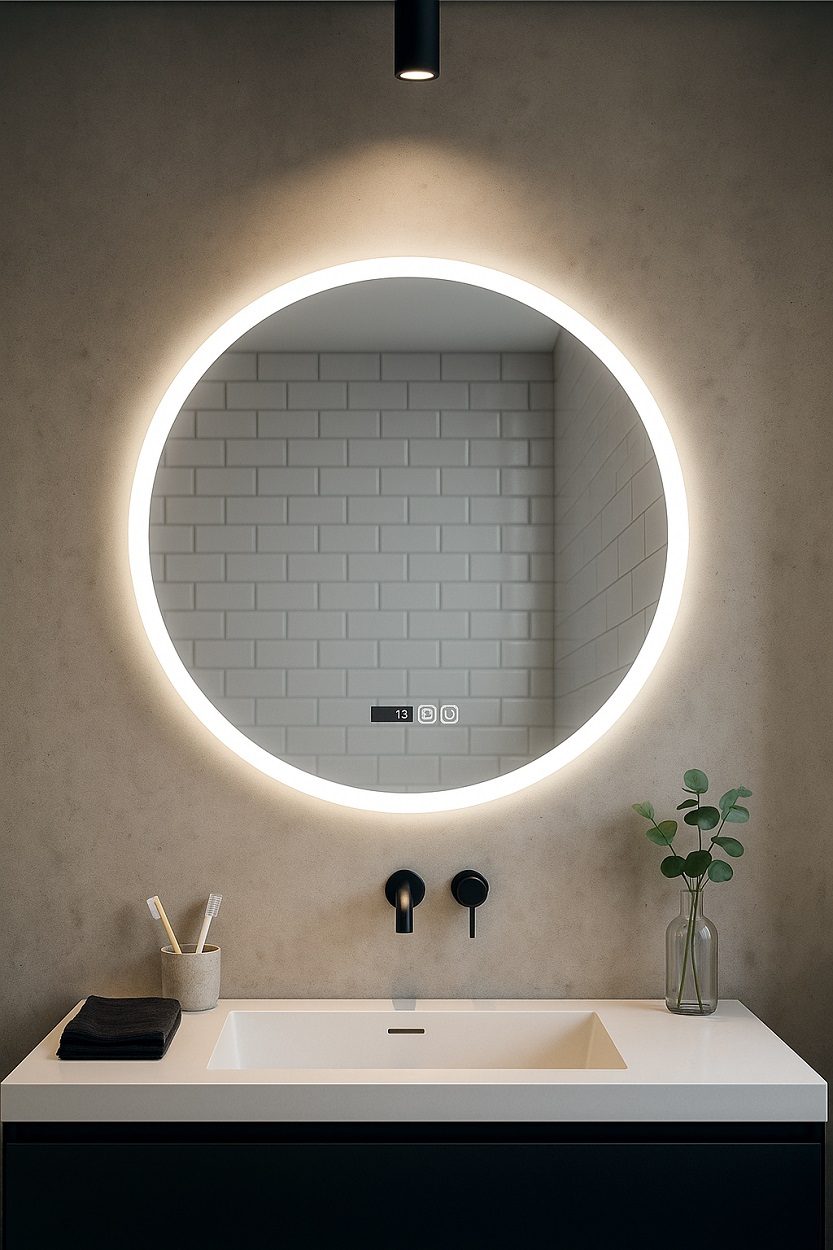 Inspiro Design Zonetto Smart 60 cm fürdőszobai tükör LED világítással TKZO-60x60(KT-01738)
