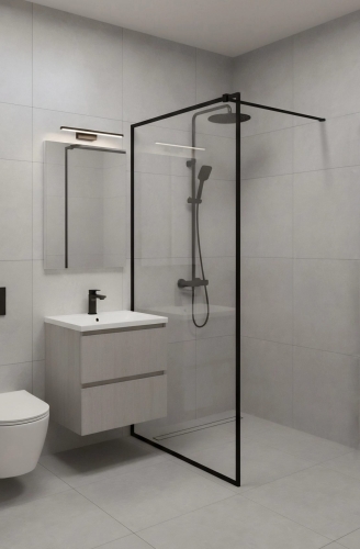 Inspiro Design Liberta 90 cm Walk-In Black zuhanyfal, fekete ZUWB-90 (KT-02259)