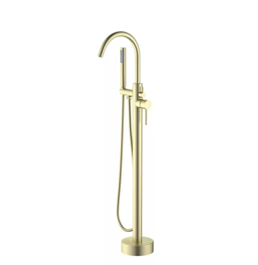 AREZZO design ASTRO szabadon álló kádtöltő csaptelep, szálcsiszolt arany AR-905011BG
