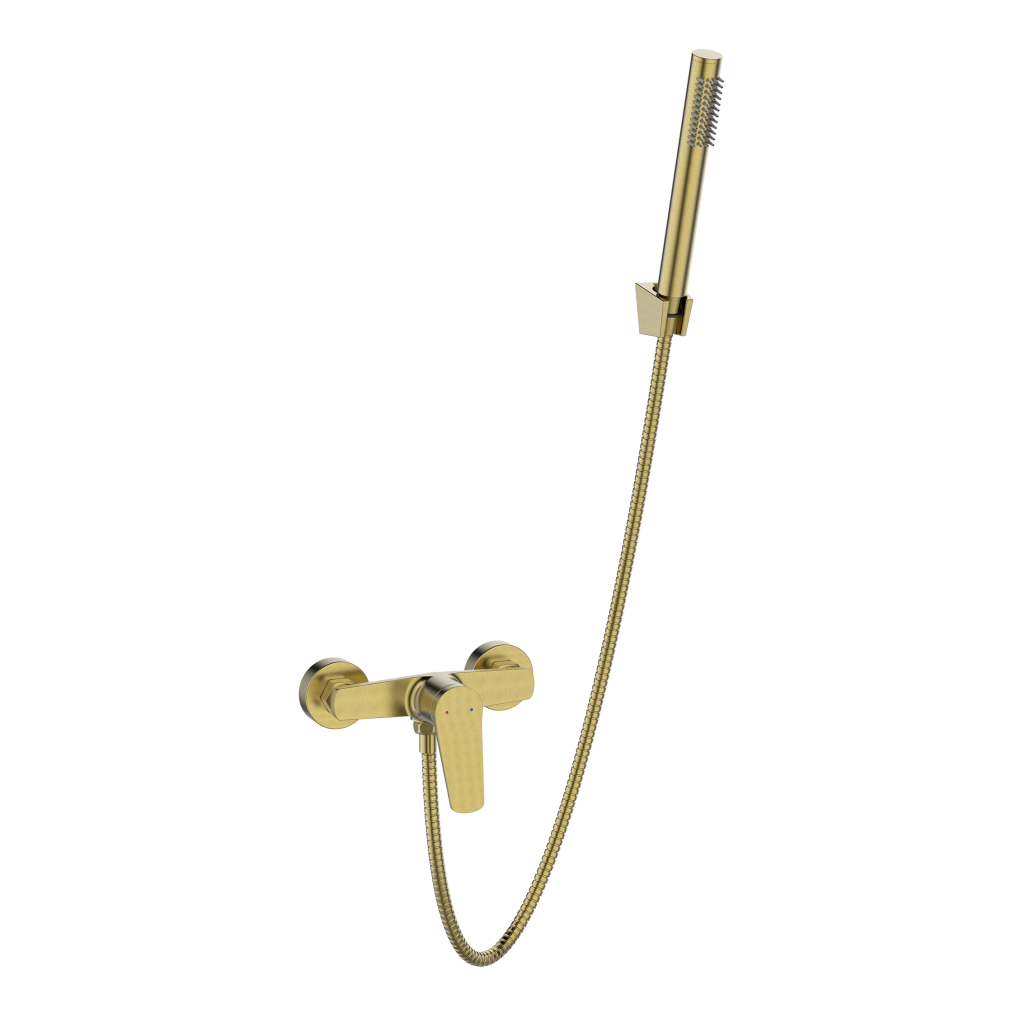 Invena ALONIA zuhanycsaptelep zuhanyszettel, szálcsiszolt arany BN-70-009-V