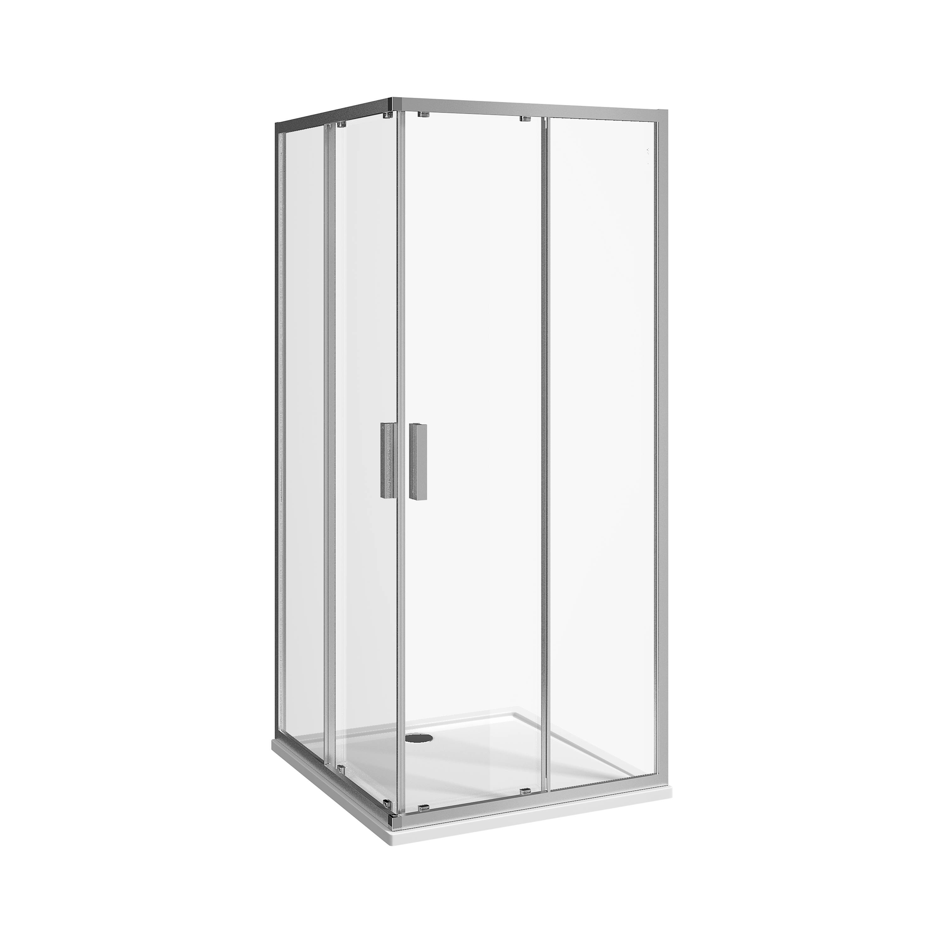 Jika Nion szögletes zuhanykabin 80x80 cm, króm, artic üveg H2512N10026661