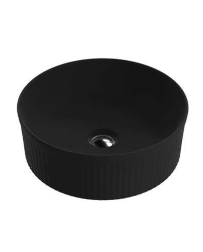 Lavita Isla Black pultra ültethető mosdó 36 cm, matt fekete 5900378358268