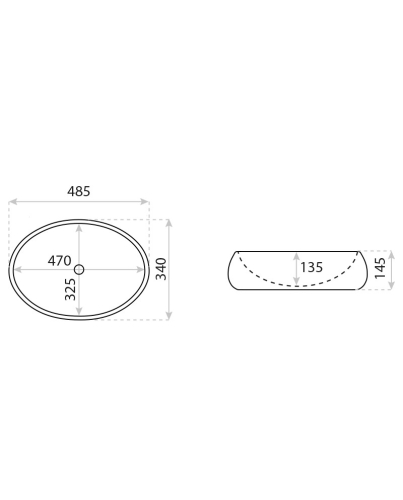 Lavita Halia pultra ültethető mosdó 48,5x34 cm 5900378357926