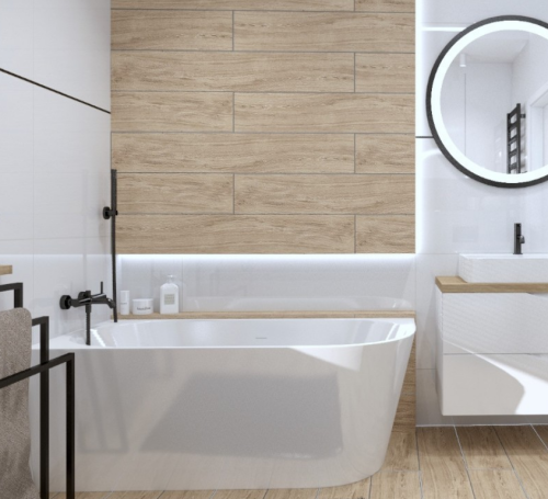 Lavita Caldera szabadonálló kád sarokba 170x80 cm balos, fehér 5900378346265