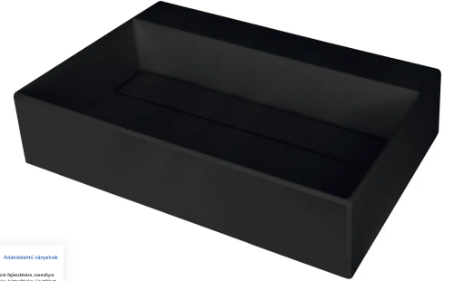 Deante Correo pultra tehető gránit mosdó 60x40 cm, matt fekete CQR_NU6M