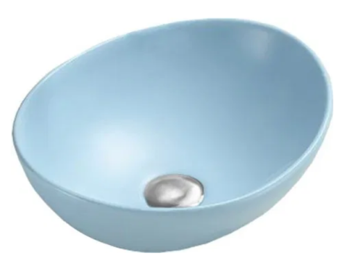 Mexen Elza pultra ültethető mosdó 40x33 cm, matt kék 21014049