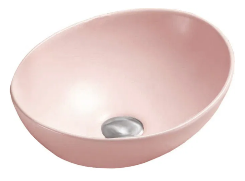 Mexen Elza pultra ültethető mosdó 40x33 cm, matt rózsaszín 21014044