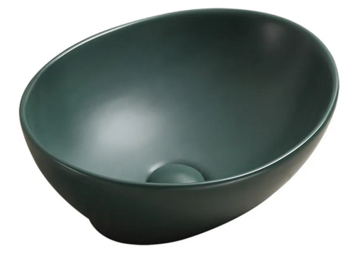 Mexen Elza pultra ültethető mosdó 40x33 cm, matt sötétzöld 21014047