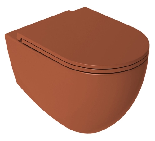 Sapho ISVEA INFINITY RIMLESS fali WC, 36,5x53cm, terracotta 10NF02005-2U