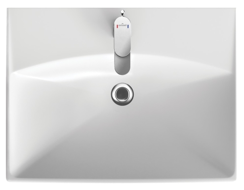 ÖSSZESZERELT - Cersanit Lara mosdószekrény City 60 mosdóval szettben, dió S801-143-DSM