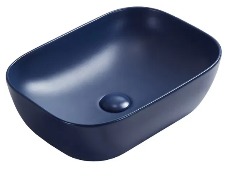 Mexen Rita pultra ültethető mosdó 45x32 cm, matt kék 21084542
