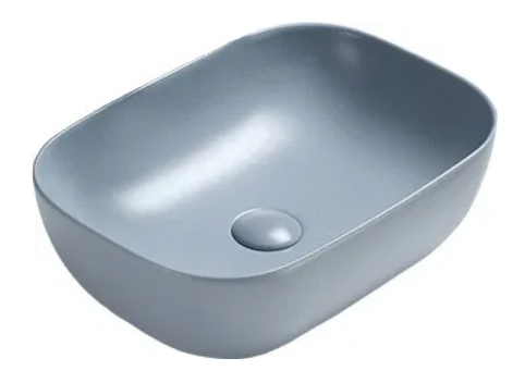 Mexen Rita pultra ültethető mosdó 45x32 cm, matt szürkés kék 21084569