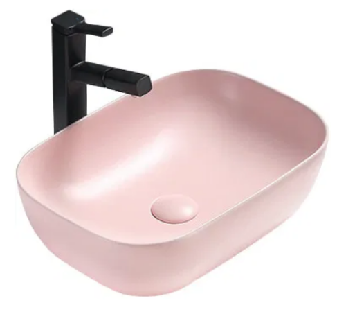 Mexen Rita pultra ültethető mosdó 45x32 cm, matt rózsaszín 21084544