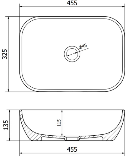 Mexen Rita pultra ültethető mosdó 45x32 cm, matt sötétzöld 21084547