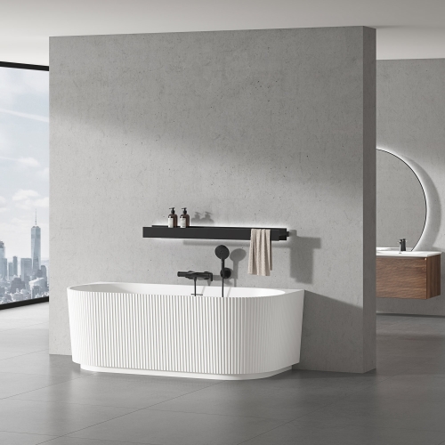 Wellis Calabria Slim Linear 170x80 cm szabadon álló akril kád, fehér WK00224