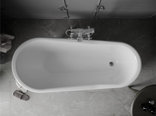 Mexen Retro szabadon álló kád 170x75 cm, fehér, króm lábbal 53251707500-00