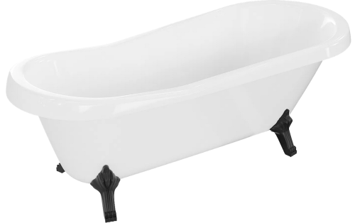Mexen Retro szabadon álló kád 150x73 cm, fehér, fekete lábbal 53251507300-70
