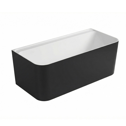 Wellis Arta 170x80 cm szabadon álló akril kád, matt fekete WK00230