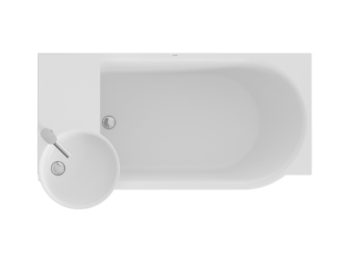 Ravak ARC 160x75 cm balos egyenes kád, fehér CE81000000