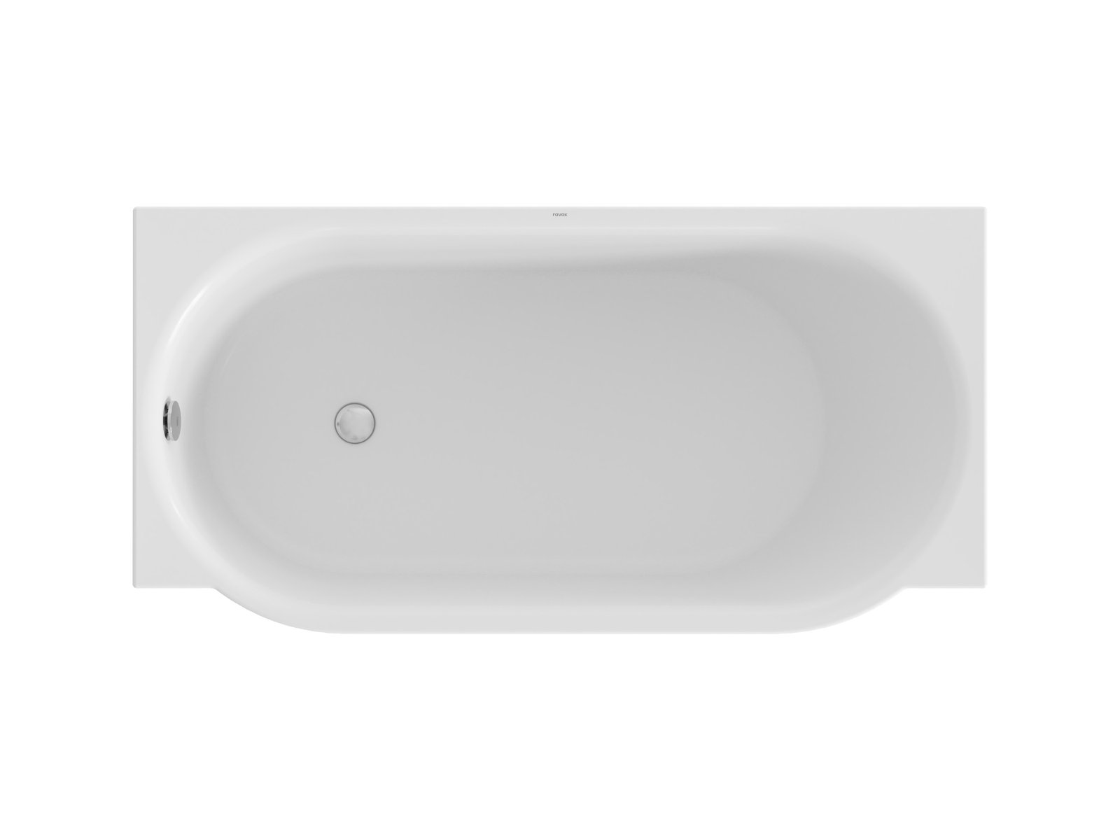 Ravak ARC 160x75 cm balos egyenes kád, fehér CE81000000