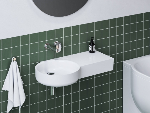 Ravak ARC 83/43 jobbos fali mosdó csaplyuk nélkül, fehér XJXP1383000