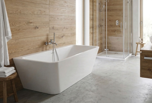 M-Acryl Iris W 160x73 cm szabadon álló akril kád, fehér 12635